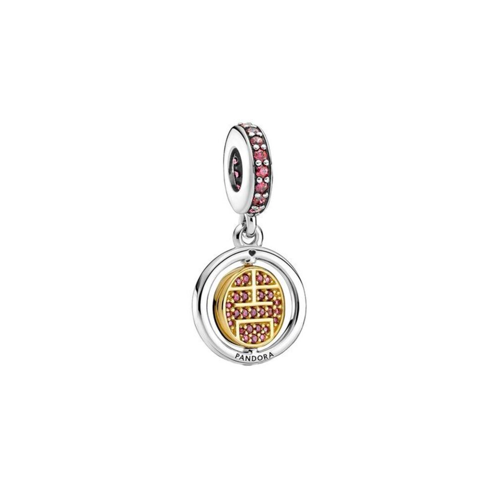Pandora Moments Silver & 14K Plated Cz Charm